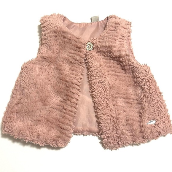 Calvin Klein Top, Faux Fur Vest and Leggings Set US 4T - Picture 5 of 7